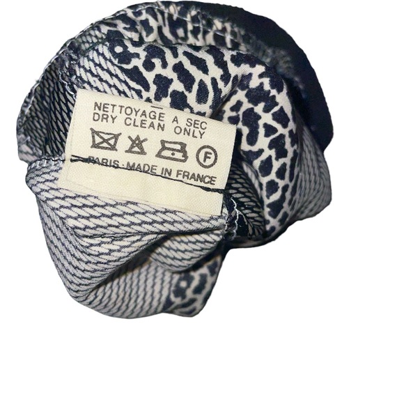 Jean Louis Scherrer Vintage Black & White 100% Silk Dress made in France sz 0-2 - Picture 4 of 9